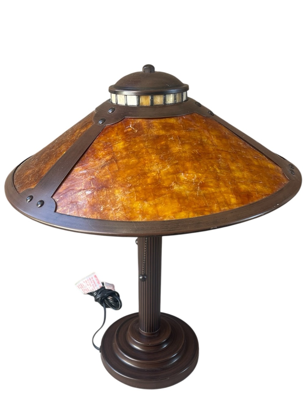 Robert Louis Tiffany Mica Mission Desk Lamp - Picture 3 of 6